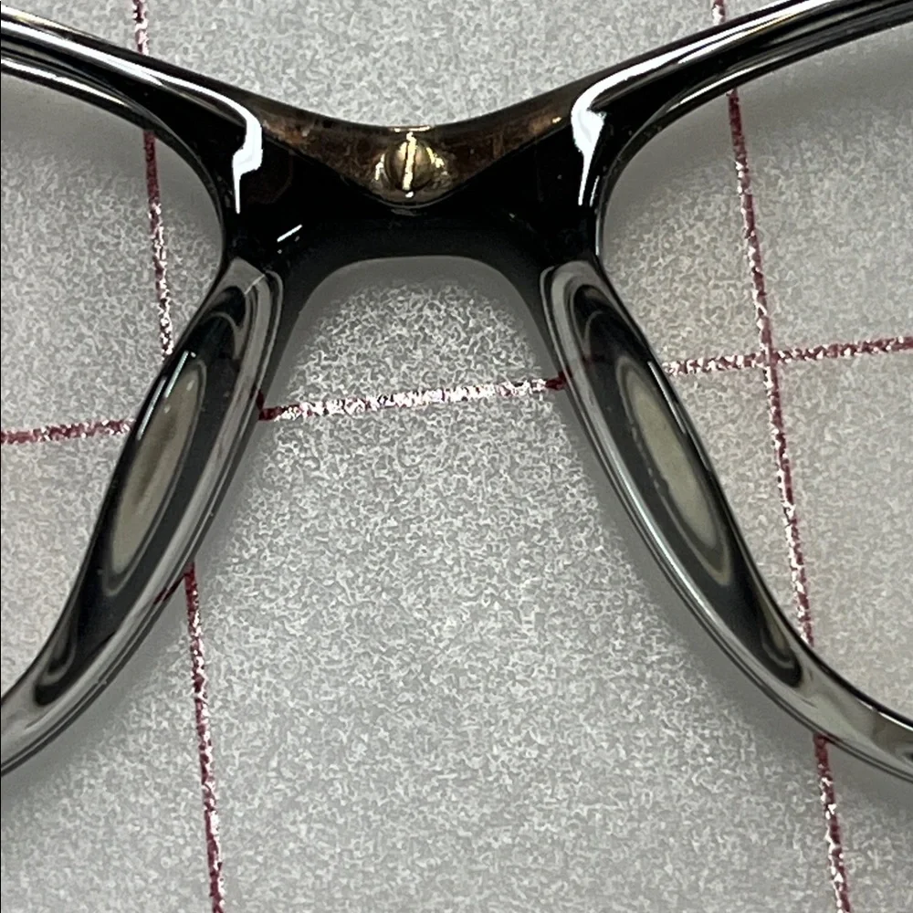 CAROLINA HERRERA NWOT VHE 728K Modern Cat Eye 53-15-135 BLK/Gold Eyeglass Frame